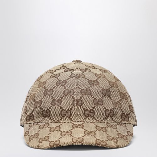 Cappello da baseball in tessuto GG beige ed ebano - GUCCI - Modalova