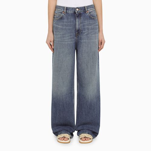 Loose blue washed denim jeans - Valentino - Modalova