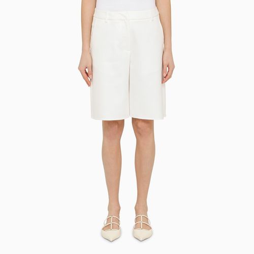 White cotton bermuda shorts - Valentino - Modalova