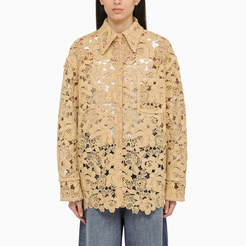 Raffia perforated shirt jacket - Valentino - Modalova