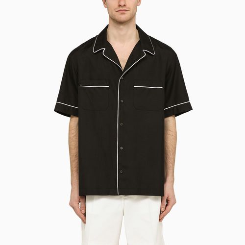 Black silk bowling shirt - Valentino - Modalova