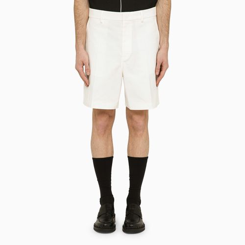 Ivory cotton bermuda shorts - Valentino - Modalova