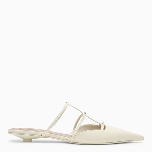 Ivory leather Rockstud Wispy mule - Valentino Garavani - Modalova