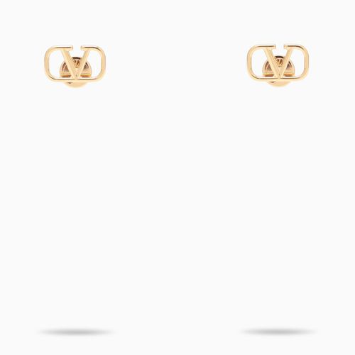 Signature VLogo gold earrings - Valentino Garavani - Modalova