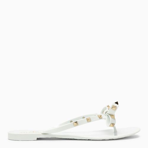 Weißer Flip-Flop Rockstud aus Gummi - Valentino Garavani - Modalova