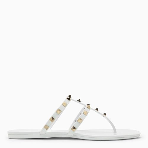 Sandalo basso Rockstud bianco - Valentino Garavani - Modalova