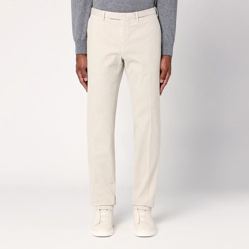 Light beige cotton trousers - Santaniello - Modalova