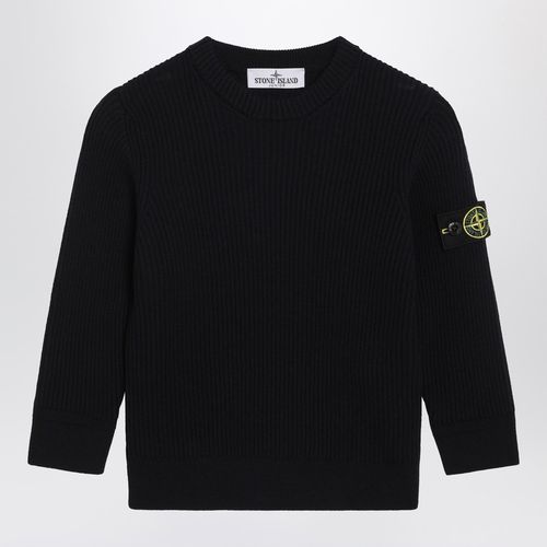 Navy blue wool sweater - Stone Island - Modalova