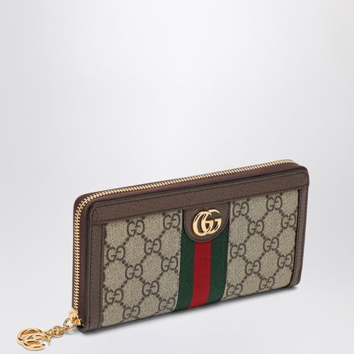 GG Stoff Brieftasche mit Reißverschluss und Web - GUCCI - Modalova