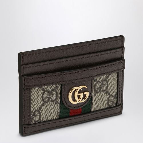 Kreditkartenetui Ophidia aus GG-Supreme-Stoff /ebenholz - GUCCI - Modalova