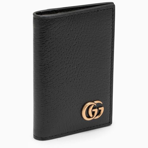 Black leather card holder - GUCCI - Modalova