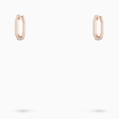 Dextera rose gold hoop earrings - Swarovski - Modalova