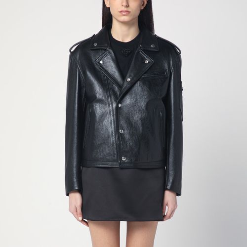 Black leather jacket - Prada - Modalova