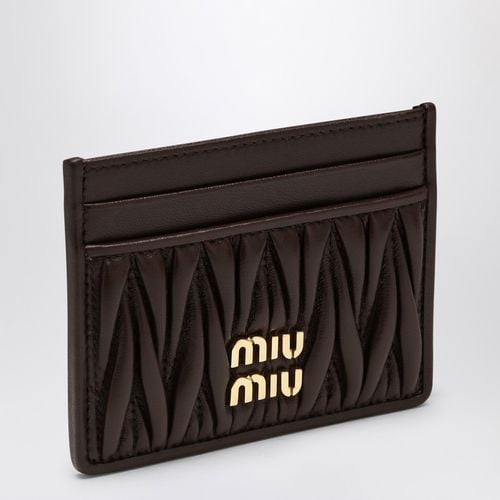 Radica coloured matelassé leather cardholder - Miu Miu - Modalova