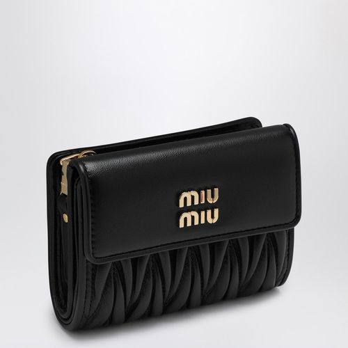 Matelassé leather small wallet - Miu Miu - Modalova