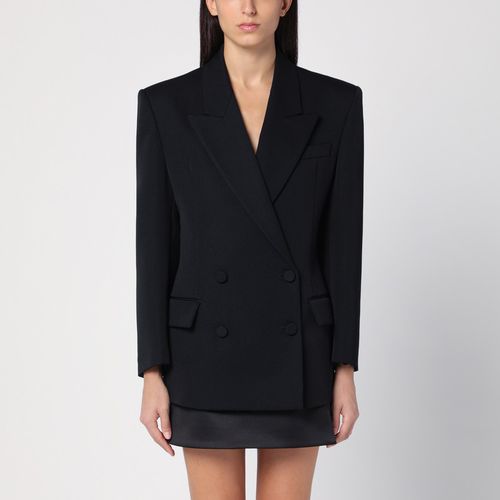 Black wool double-breasted jacket - Valentino - Modalova