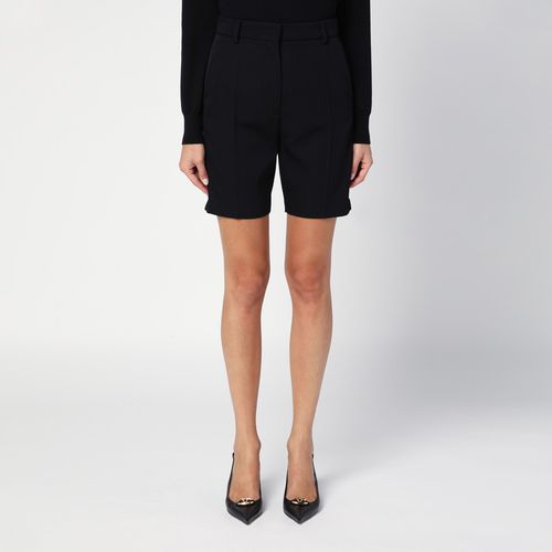 Black wool bermuda shorts - Valentino - Modalova