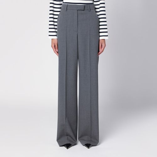 Grey wool wide trousers - Valentino - Modalova