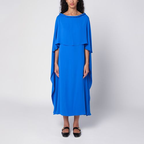 Electric blue silk midi dress - Valentino - Modalova