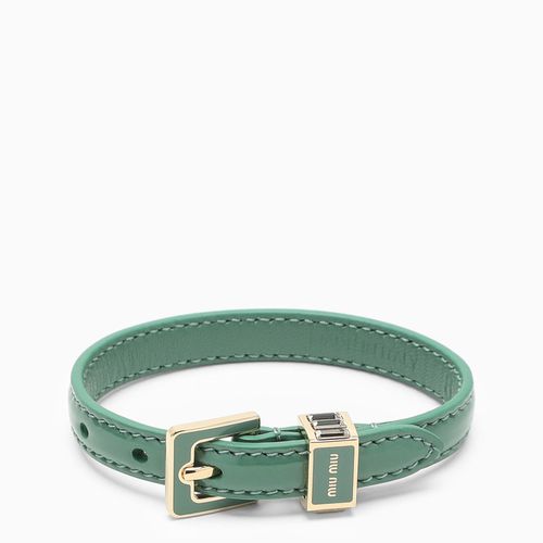 Bracciale salvia in pelle - Miu Miu - Modalova