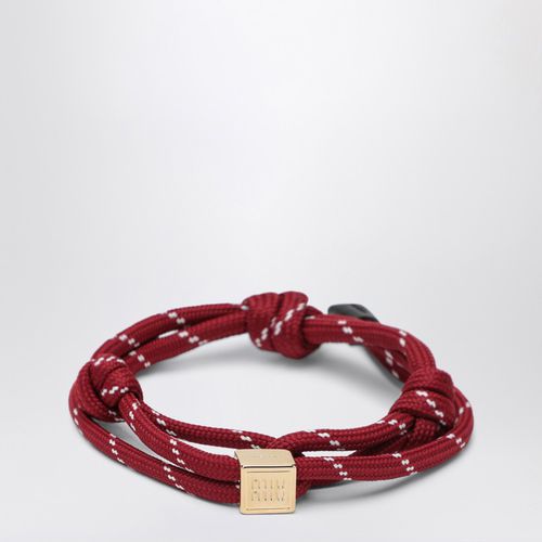 Amaranth rope and nylon bracelet - Miu Miu - Modalova