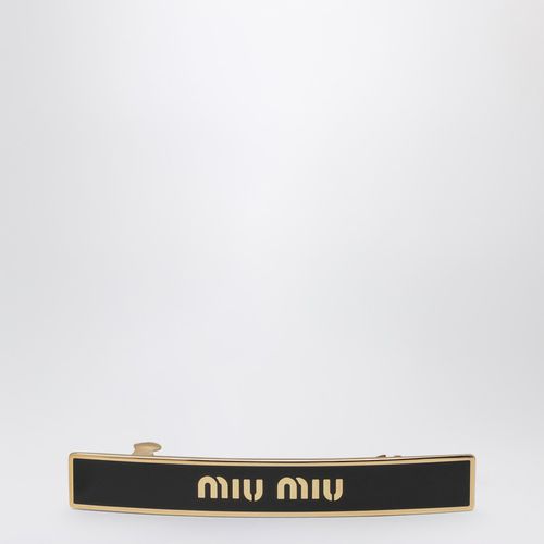 Black metal hair clip - Miu Miu - Modalova