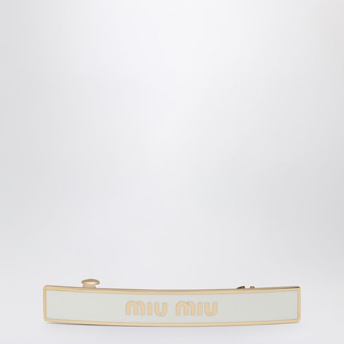 White metal hair clip - Miu Miu - Modalova