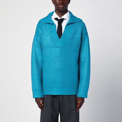 Light blue jumper in silk blend - Valentino - Modalova