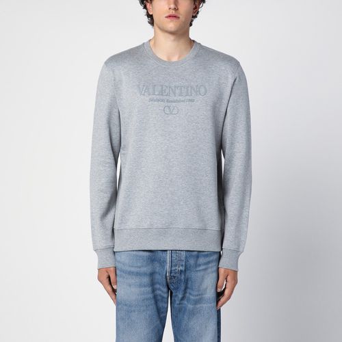 Cotton crew-neck sweatshirt with logo - Valentino - Modalova