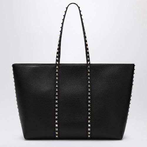 Borsa tote media Rockstud nera in pelle - Valentino Garavani - Modalova