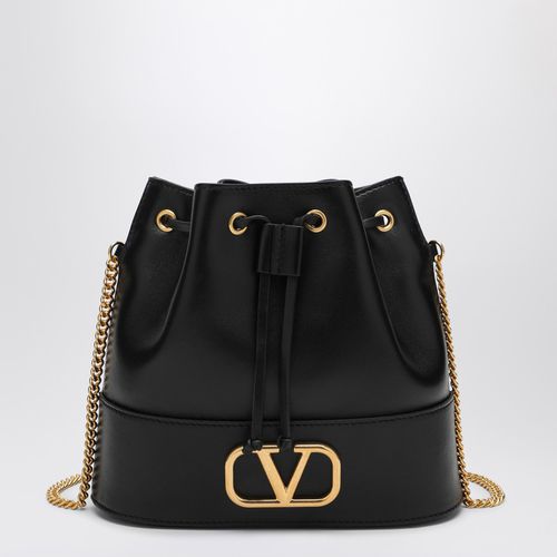 Vlogo black leather bucket bag - Valentino Garavani - Modalova