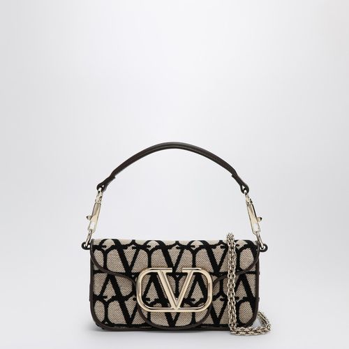 Borsa piccola Locò in Toile Iconographe beige/nera - Valentino Garavani - Modalova