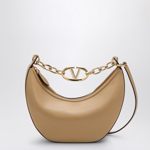 Borsa hobo piccola Vlogo Moon color cappuccino - Valentino Garavani - Modalova