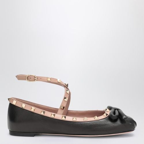 Ballerina Rockstud nera in nappa - Valentino Garavani - Modalova