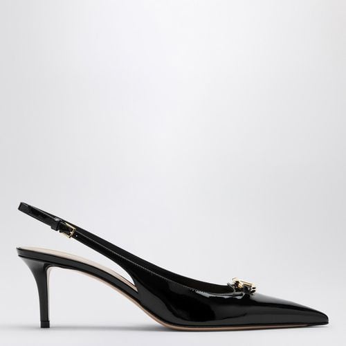 Décolleté Slingback VLogo The Bold nera in vernice - Valentino Garavani - Modalova