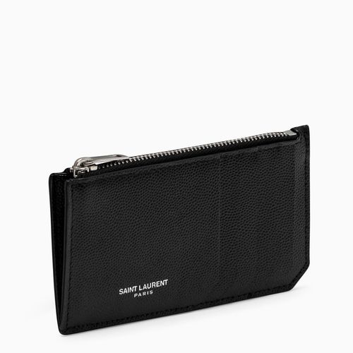 Black leather card holder - Saint Laurent - Modalova