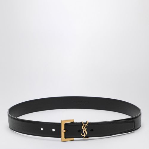 Cintura Monogram nera 3 cm - Saint Laurent - Modalova