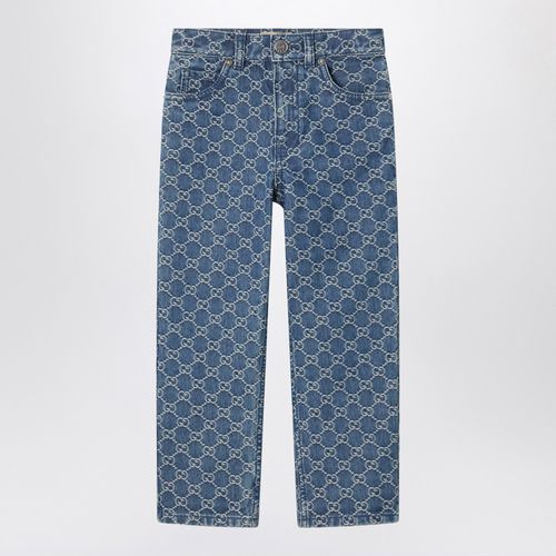 Jeans mit GG-Jacquard-Muster /elfenbein - GUCCI - Modalova