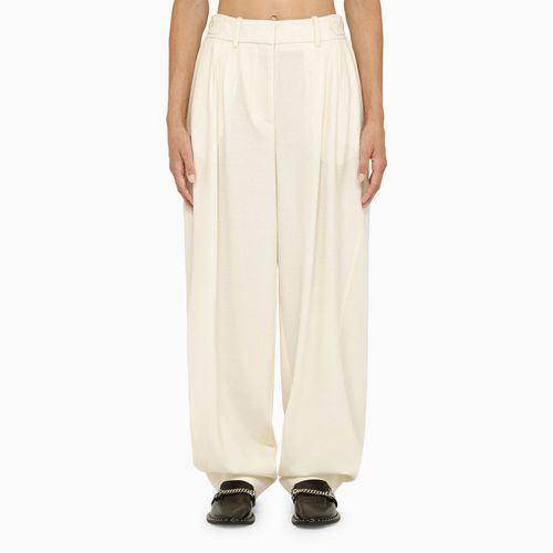 Cream wool baggy trousers - Stella McCartney - Modalova