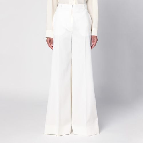 Cream-coloured wool flared trousers - Stella McCartney - Modalova