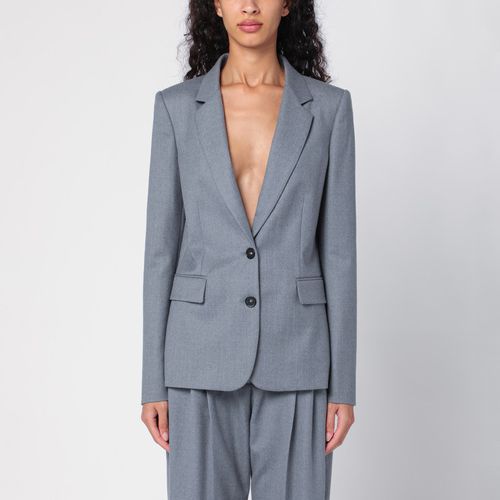 Grey single-breasted jacket in wool - Stella McCartney - Modalova