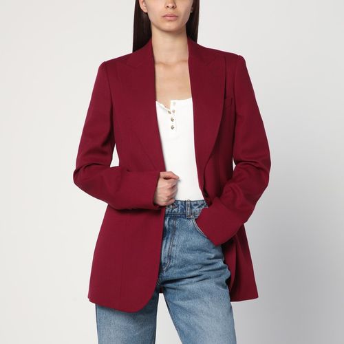Single-breasted jacket in jazzberry wool - Stella McCartney - Modalova