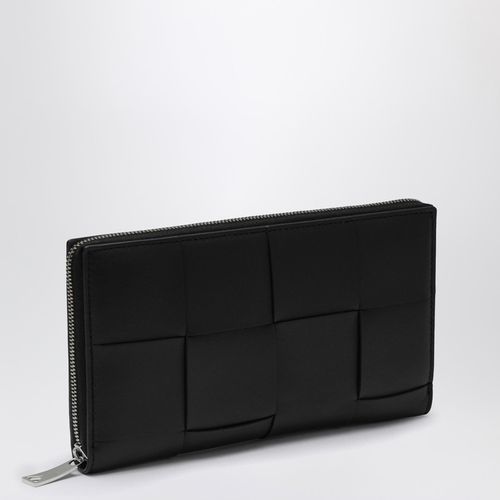 Cassette wallet black with zip - Bottega Veneta - Modalova