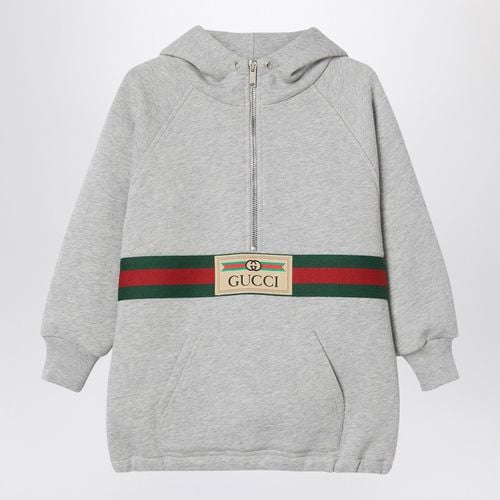 Grauer Hoodie aus Baumwolle - GUCCI - Modalova