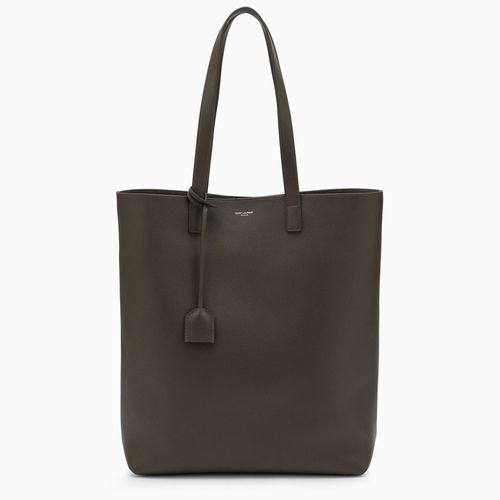 Bold khaki leather shopping bag - Saint Laurent - Modalova