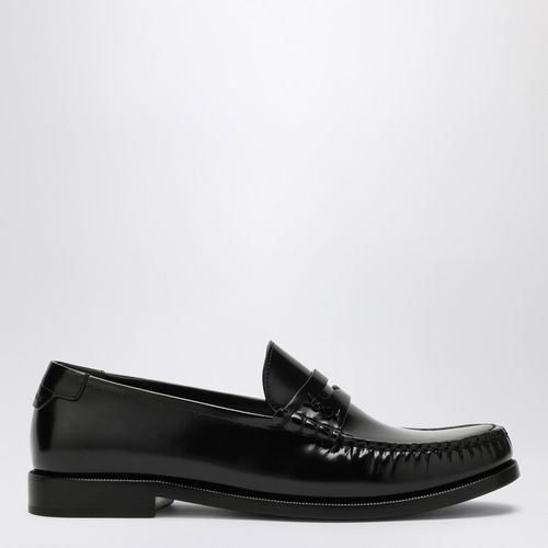 Black leather loafer with monogram - Saint Laurent - Modalova