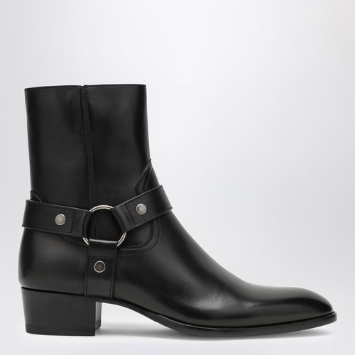 Schwarzer Lederstiefel Wyatt 40 - Saint Laurent - Modalova