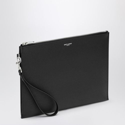 Black leather iPad holder - Saint Laurent - Modalova