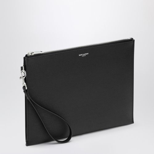 Porta iPad in pelle nera - Saint Laurent - Modalova