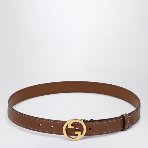 Brauner Gürtel Blondie aus Leder - GUCCI - Modalova